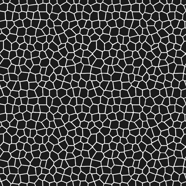 Vector mosaico de textura abstracta en blanco y negro con patrón sin costuras