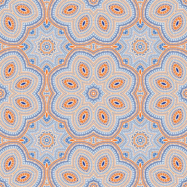 Mosaico tradicional marroquí vector motivo inconsútil Parche textil