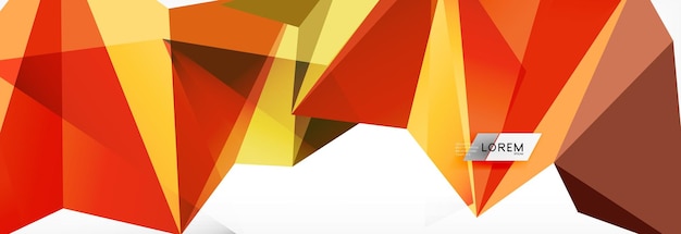 Mosaico triangular de estilo poli bajo fondo geométrico abstracto vector poligonal diseño tecnológico brillante blanco abstracto