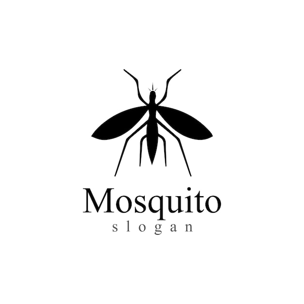 Mosquito insecto animal logo vector ilustración plantilla