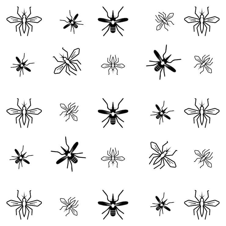 Vector mosquito insecto animal logo vector ilustración plantilla