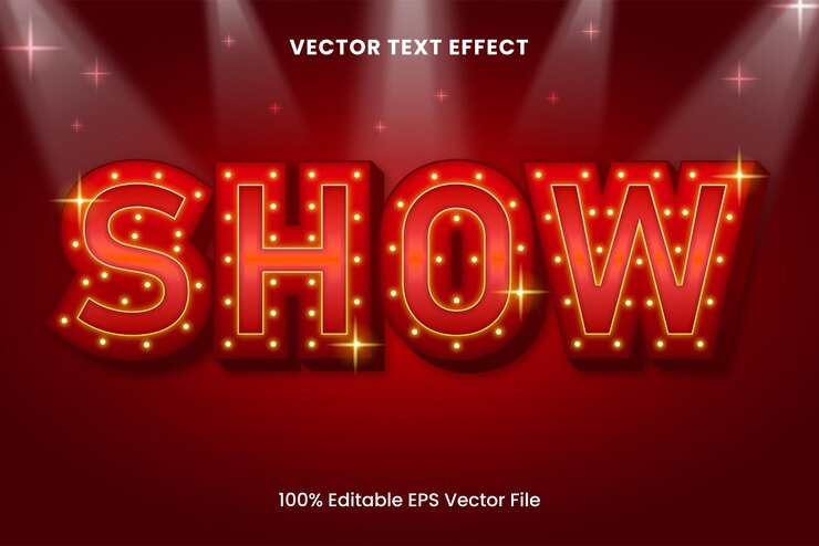 Vector mostrar en 3d el efecto de texto vectorial editable