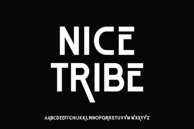Mostrar el diseño vectorial de la fuente del alfabeto adecuado para el logotipo de la revista del cartel principal y muchos más