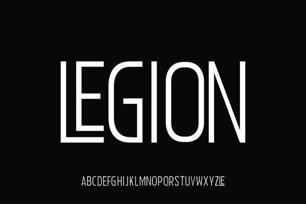 Mostrar el diseño vectorial de la fuente del alfabeto adecuado para el título del cartel, el logotipo de la revista y muchos más