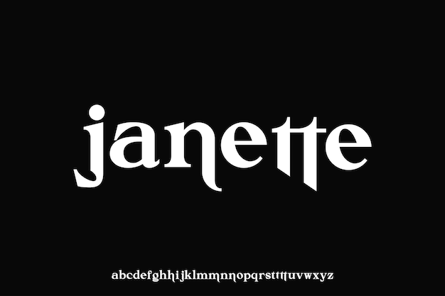 Mostrar el diseño vectorial de la fuente del alfabeto adecuado para el título del cartel, el logotipo de la revista y muchos más
