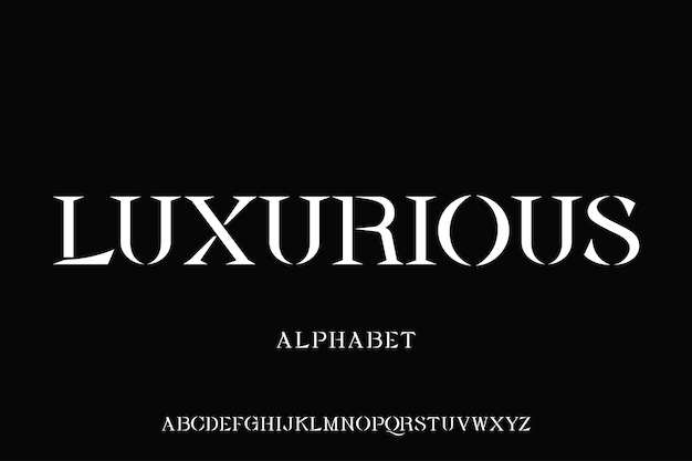 Mostrar el diseño vectorial de la fuente del alfabeto adecuado para el título, el logotipo, el cartel, el estandarte y muchos más