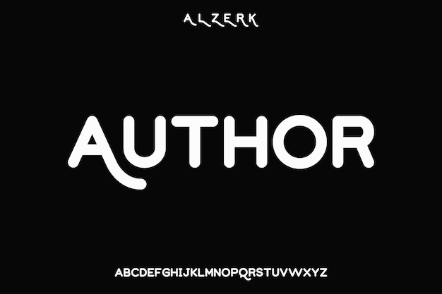 Mostrar el diseño vectorial de la fuente del alfabeto adecuado para el título del logotipo, el cartel de la revista y muchos más
