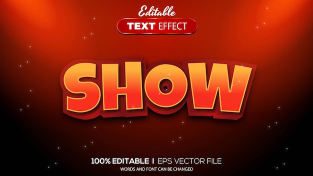 Mostrar efecto de texto en 3D Efecto de texto editable
