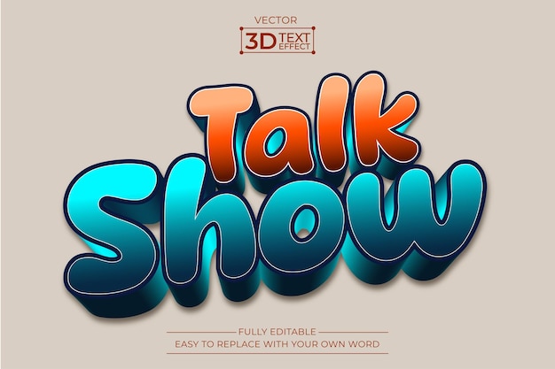 Mostrar el efecto de texto de conversación 3D editable