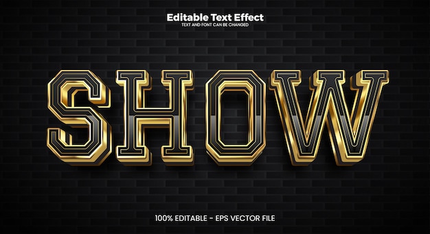 Mostrar efecto de texto editable en estilo de tendencia moderna
