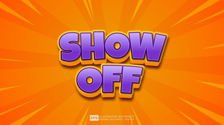 Vector mostrar efecto de texto editable de texto 3d vectorial