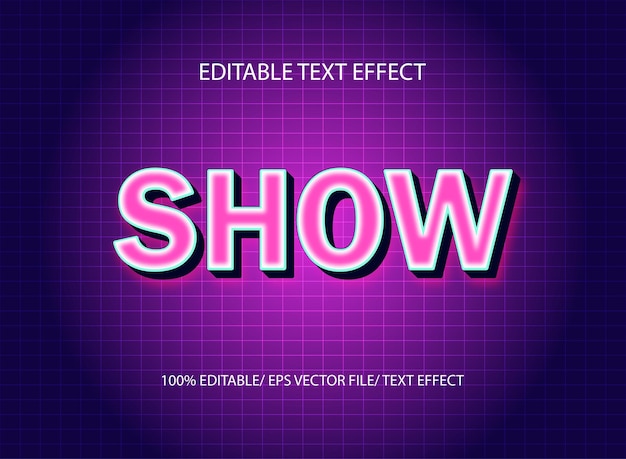 Mostrar el efecto de texto