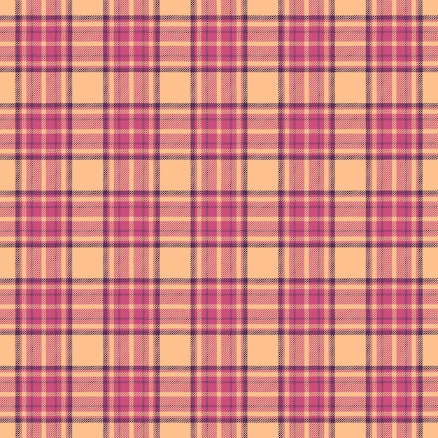 Mostrar fondo de tartan revitalización textil vector sin costuras Pano patrón a cuadros textura tela en colores rosa y naranja