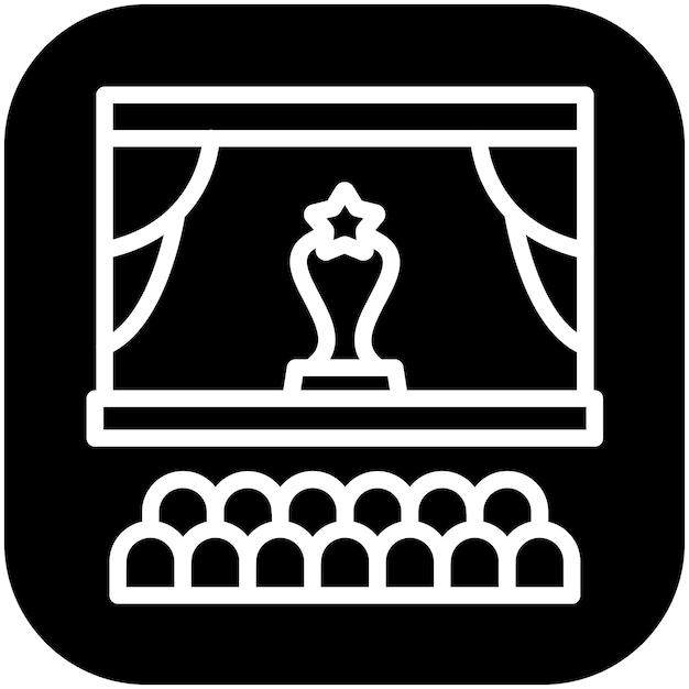 Mostrar la ilustración del icono vectorial del conjunto de iconos de eventos de premios