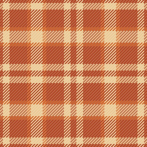 Mostrar la ilustración de la tela a cuadros de tartan comprobar el vector sin costuras patrón de fondo de textil del libro en colores naranja y claro
