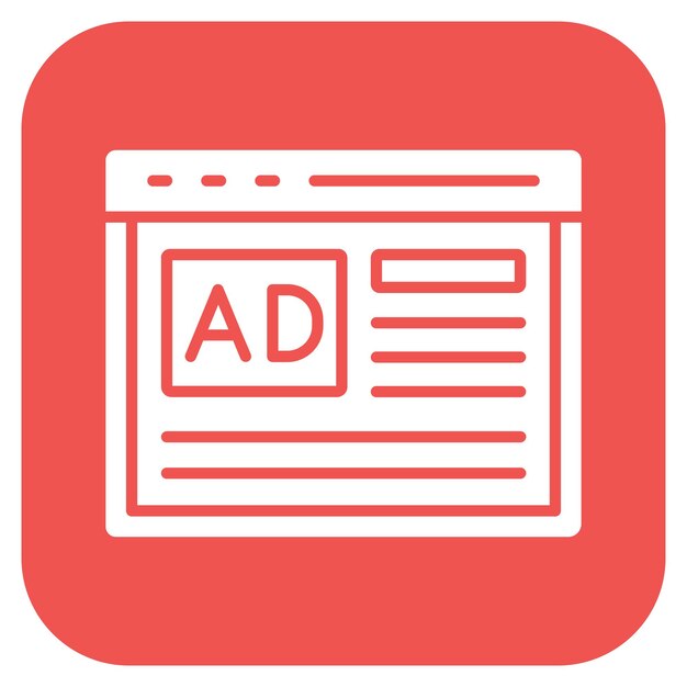Mostrar imagen vectorial de icono publicitario Se puede utilizar para la tecnología de marketing