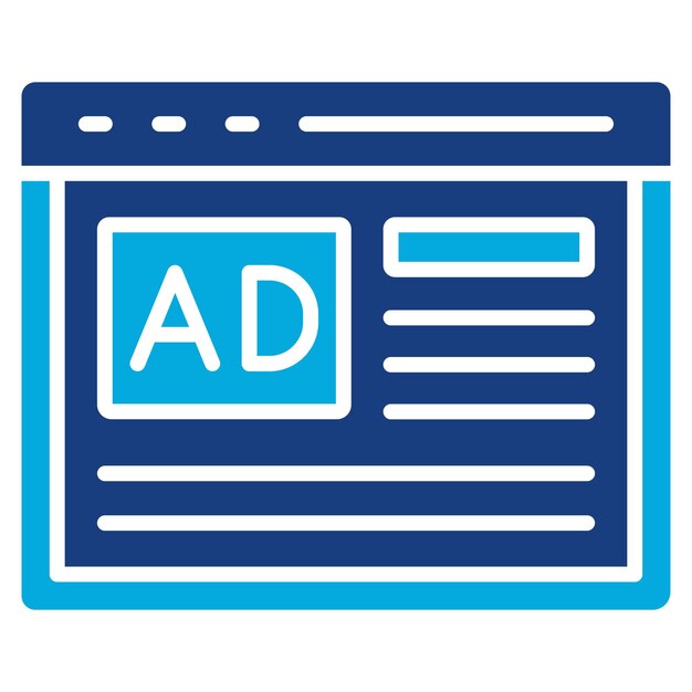 Mostrar imagen vectorial de icono publicitario Se puede utilizar para la tecnología de marketing