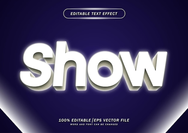 Mostrar texto con efecto neón editable