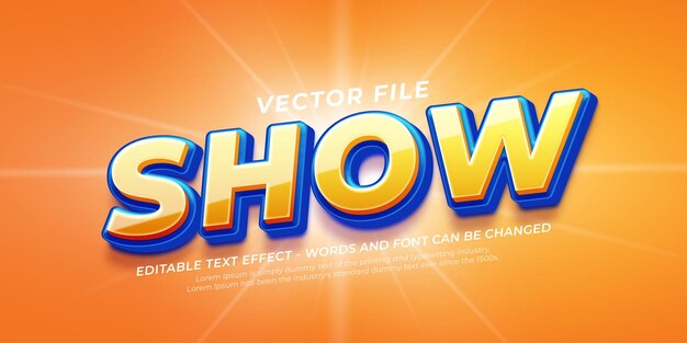 Mostrar texto personalizado con efecto de texto de estilo 3D editable