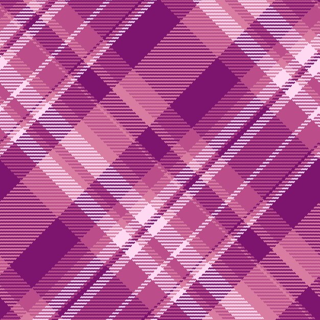 Mostrar la textura de la tela etapa de comprobación de fondo sin costuras patrón vectorial tranquilo tartan a cuadros en colores rosa y magenta