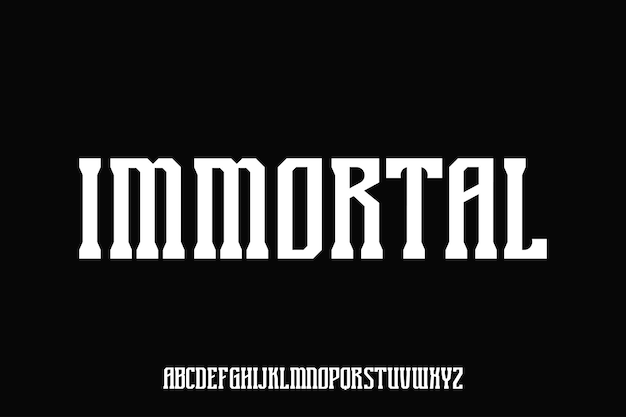 Mostrar vector de fuente alfabética adecuado para el tipo de logotipo del título y muchos más