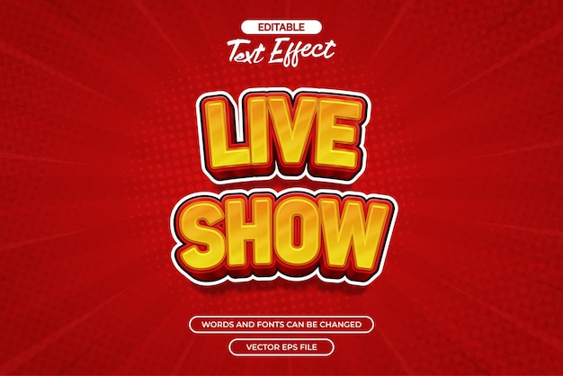 Mostrar en vivo el efecto de texto editable