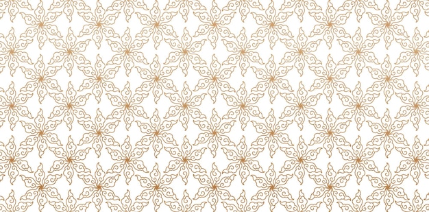 Motif Batik Ornamento de línea dorada color fondos blancos aislados para páginas web de relleno con patrones