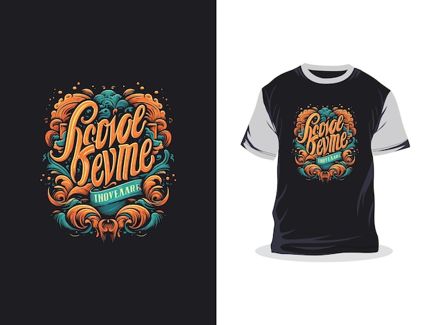 motivación tipografía diseño de camisetas de impresión vectorial