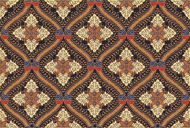 Motivo de batik indonesio en diseños de colores modernos