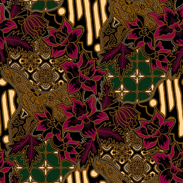 Motivo de batik indonesio con estilo de diseño clásico tradicional
