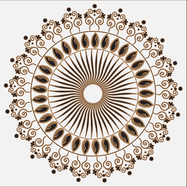 motivo círculo diseño de mandala vectorial de lujo