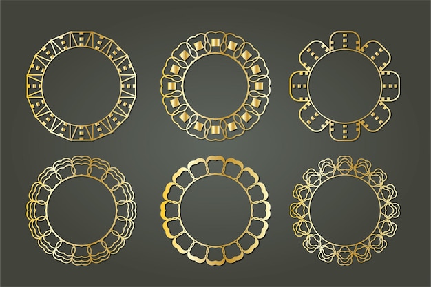 motivo del círculo ornamental arte islámico ramazán dorado ramadán
