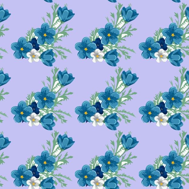 motivo floral colorido ilustración floral vectorial diseño de patrón de repetición sin costuras