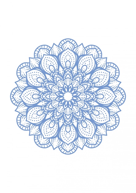 motivo de línea de color mandala