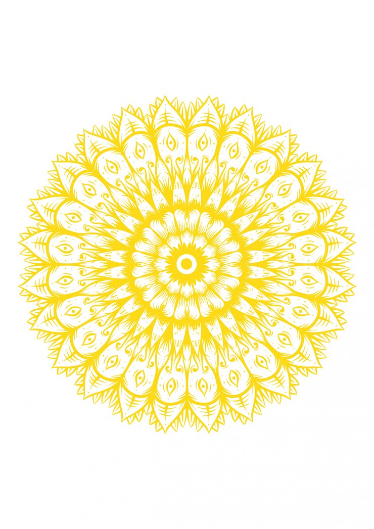 motivo de línea de color mandala