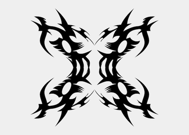 motivo tribal del tatuaje de la mariposa
