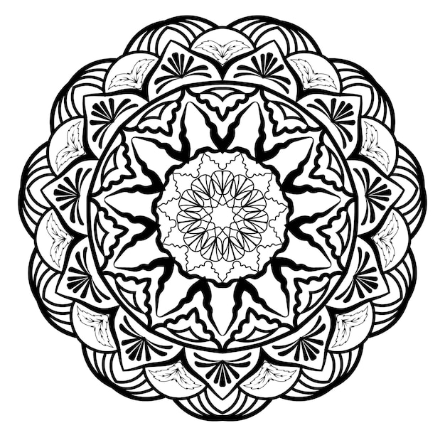 Motivo vectorial decoración de lujo mandala abstracto ramadán yoga indio puja patrón geométrico alpona