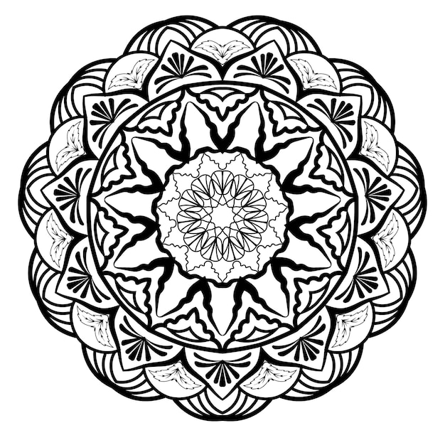 Vector motivo vectorial decoración de lujo mandala abstracto ramadán yoga indio puja patrón geométrico alpona