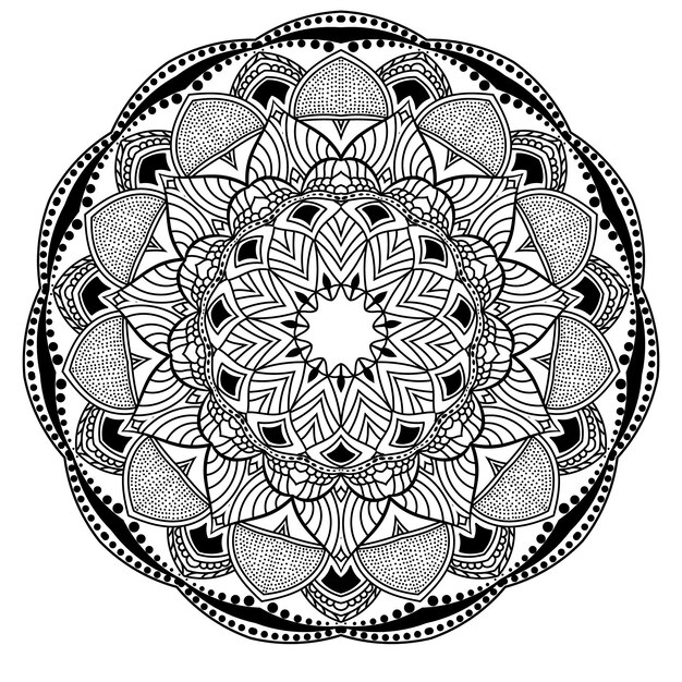 Motivo vectorial decoración de lujo mandala abstracto ramadán yoga indio puja patrón geométrico alpona