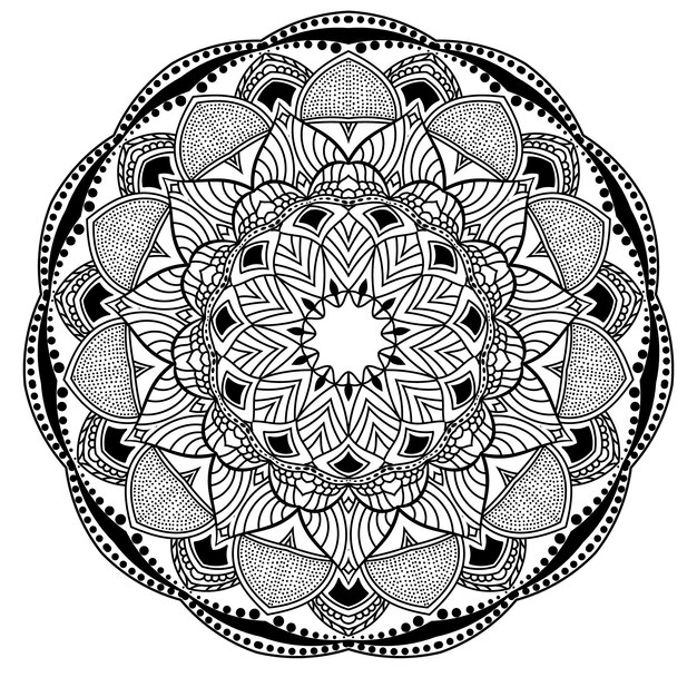 Vector motivo vectorial decoración de lujo mandala abstracto ramadán yoga indio puja patrón geométrico alpona