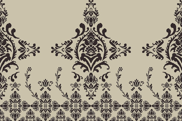 Motivos africano boho paisley patrón floral Ikat bordado de bordado ikat étnico floral indio étnico
