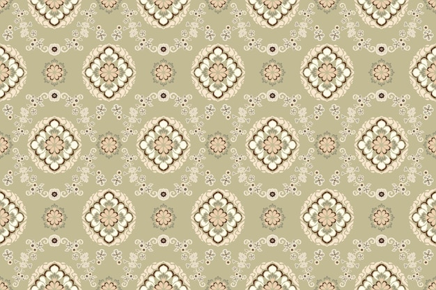 Motivos africano boho paisley patrón floral Ikat bordado de bordado ikat étnico floral indio étnico