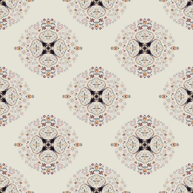 Motivos africano boho paisley patrón floral Ikat bordado de bordado ikat étnico floral indio étnico