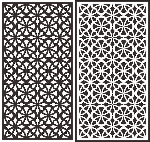 Los motivos de corte por láser vectorial son abstractos para la partición y la fachada de las cercas.