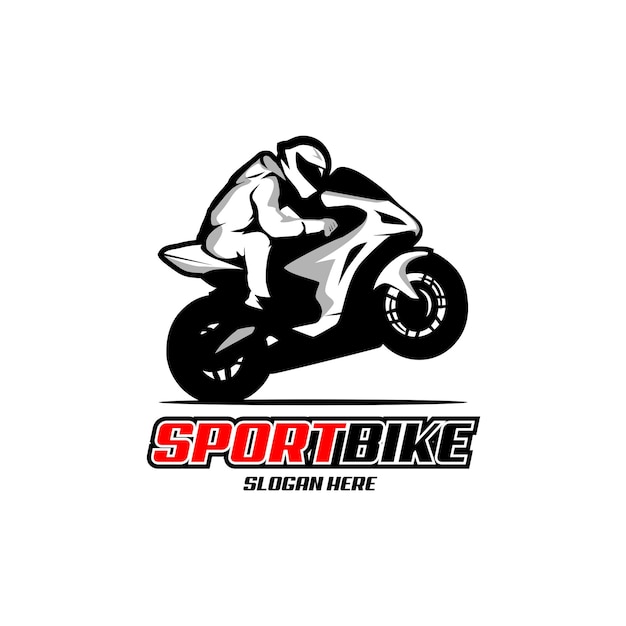 Moto deportiva motosport motos carreras logo vector