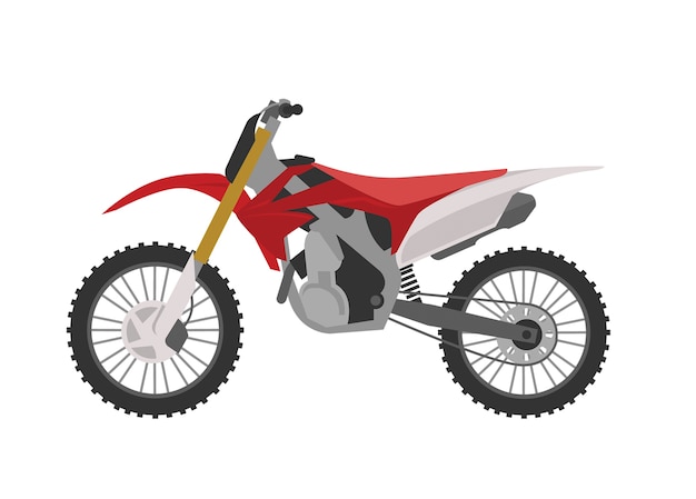 Vector moto roja del deporte motocross