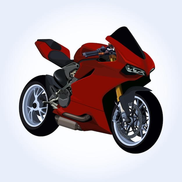 Vector motocicleta bicicleta moto motor velocidad rueda deporte motor motorista paseo carretera vector ilustración carrera
