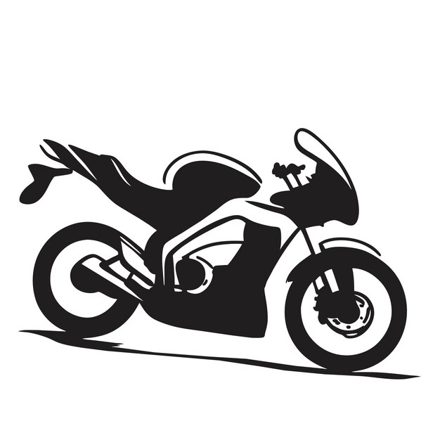 Vector motocicleta de carreras deportivas dibujada a mano plana con estilo adhesivo de dibujos animados icono concepto ilustración aislada