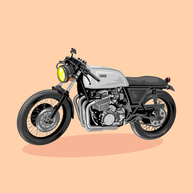 Motocicleta deportiva clásica para hombres Vector detallado colorido