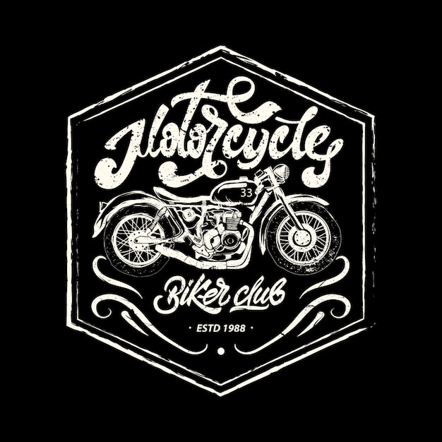 Motocicleta estampada, insignia de moto